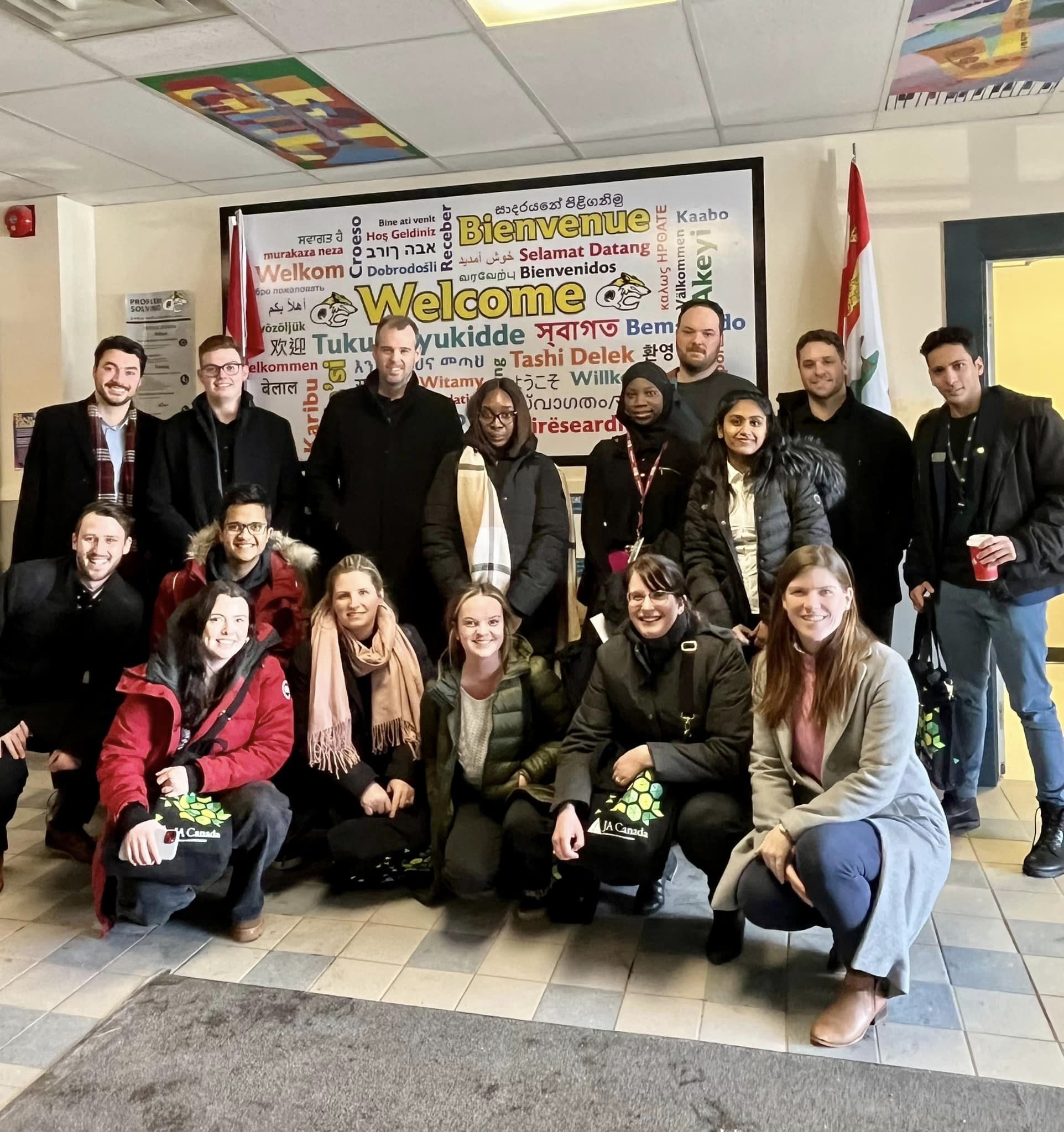 a volunteer group photo