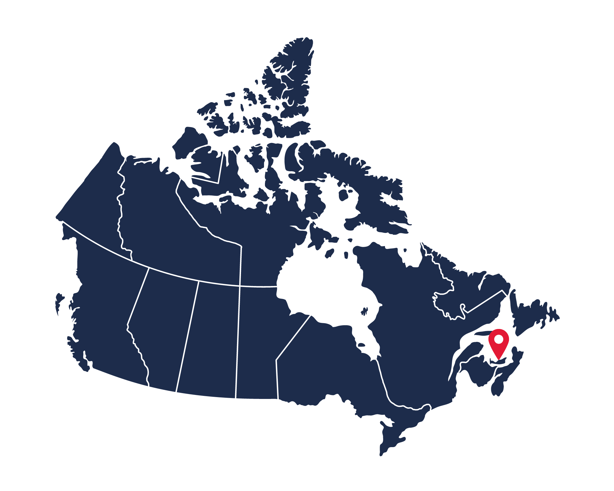 PEI location on Canada map